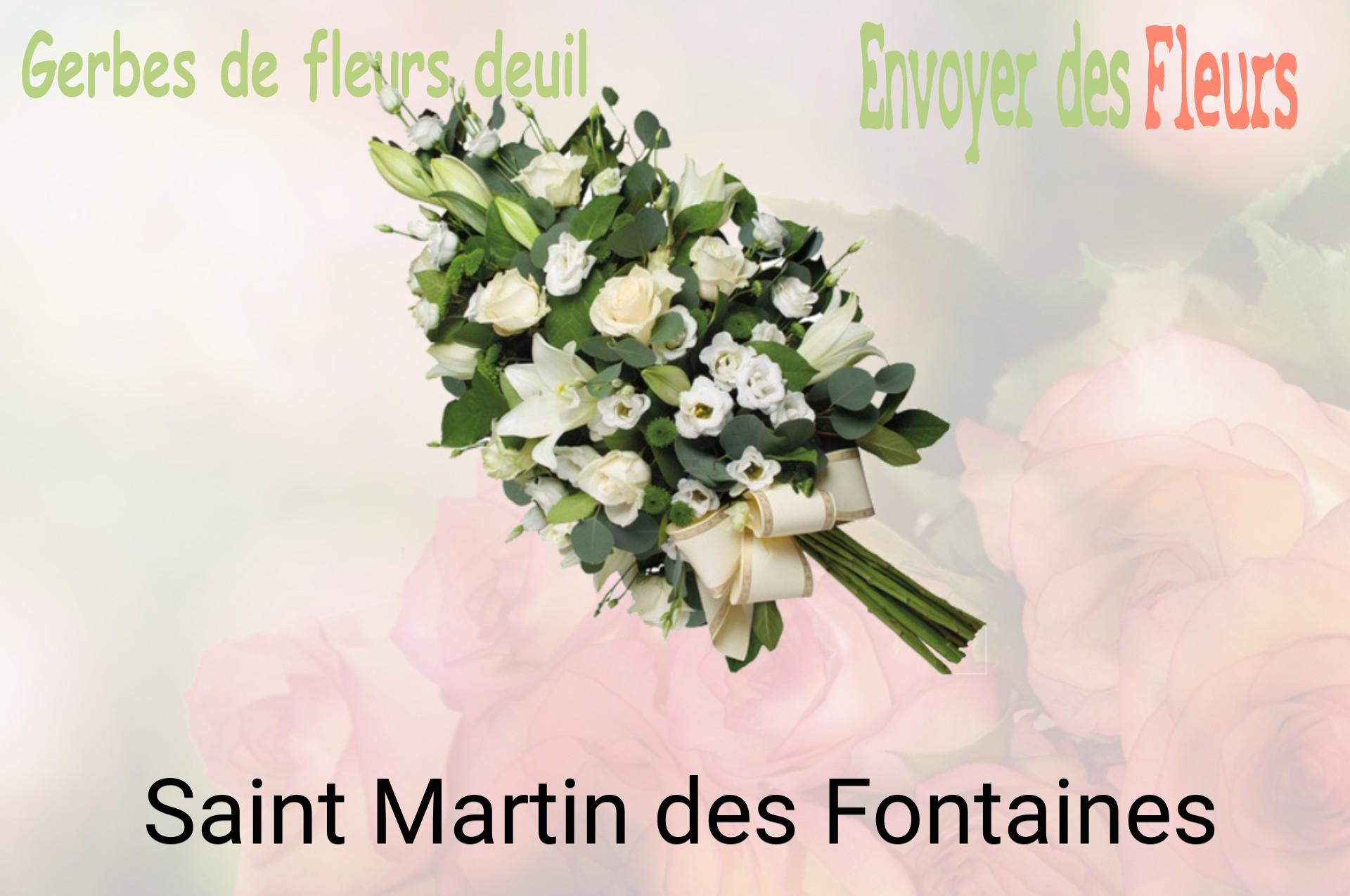 Gerbe de fleurs de deuil livrée à Saint-Martin-des-Fontaines